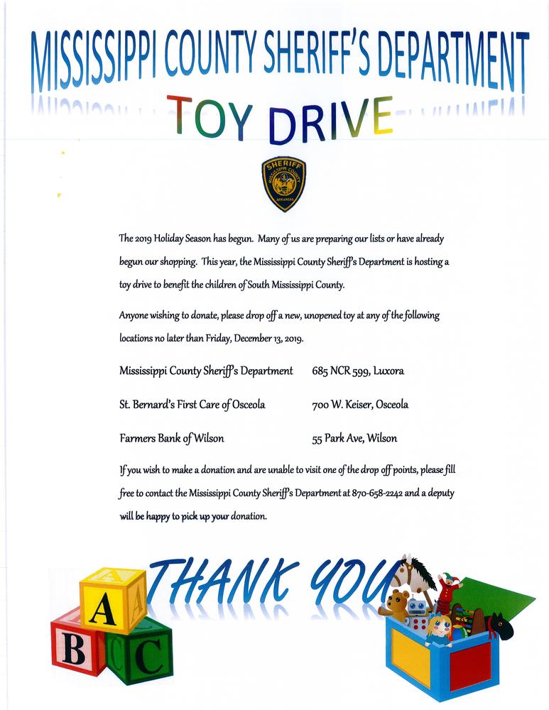 Flyer with toy driver information